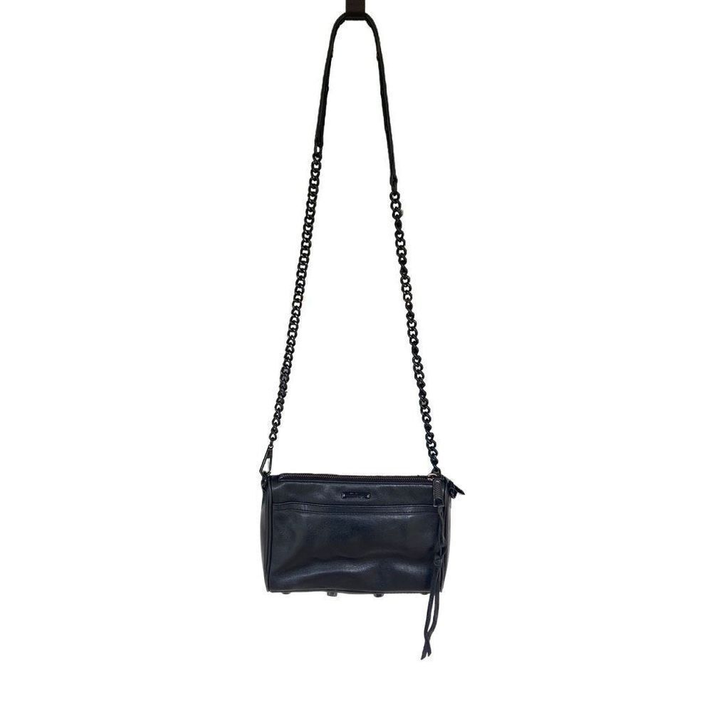 Rebecca Minkoff Mini Mac Black Leather Crossbody Chain Strap